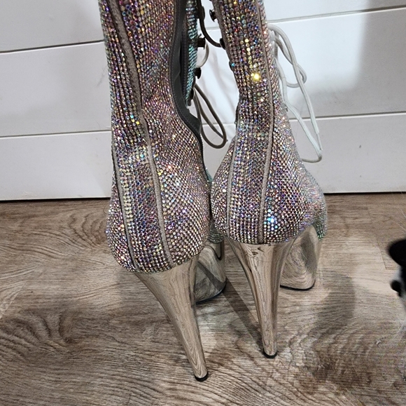 Iridescent Pleaser ankle boots - Picture 4 of 9